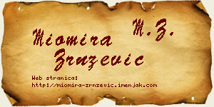 Miomira Zrnzević vizit kartica